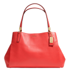 Red leather Madison cafe carryall