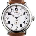 Shinola The Runwell brown Leather Strap Watch 47mm