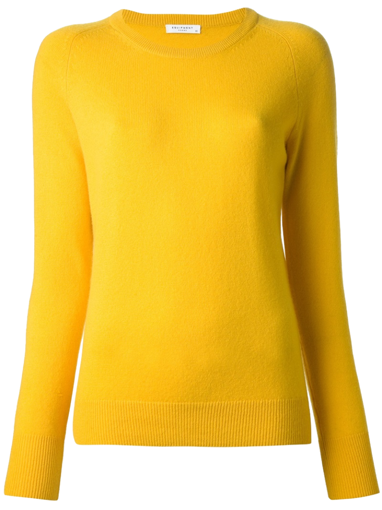 Dandelion yellow cashmere jumper from Equipment