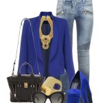 Giuseppe Zanotti sky high blue Platform Pump balmain skinny jeans blue blazer navy blue silk shirt gold jewelry