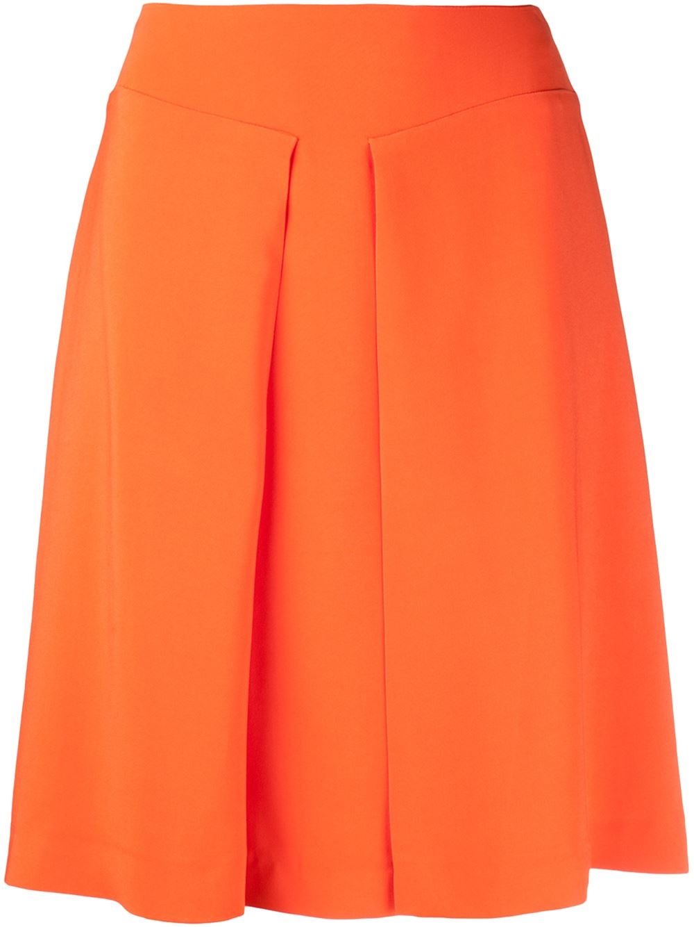 Orange a-line skirt from Rochas
