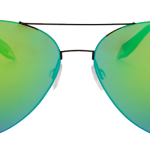 Victoria Beckham Feather Aviator oversized green lens sunglasses