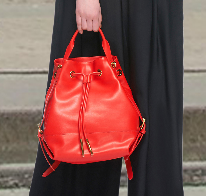 Opening Ceremony red Izzy Leather Back Pack