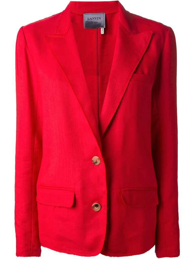 Red raimie blend blazer from Lanvin