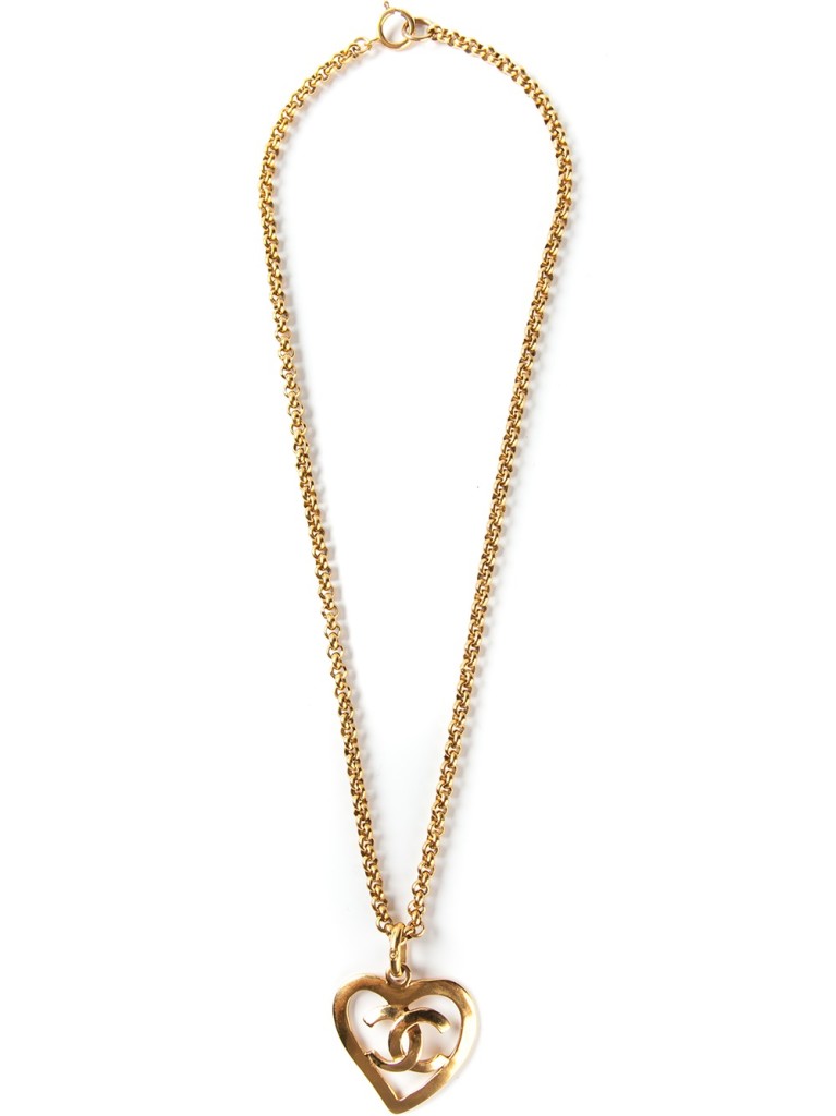 Gold plated heart necklace from Chanel Vintage