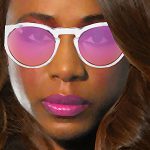ILLESTEVA leonard pink lenses Two-Tone Mirrored Sunglasses Clear Havana