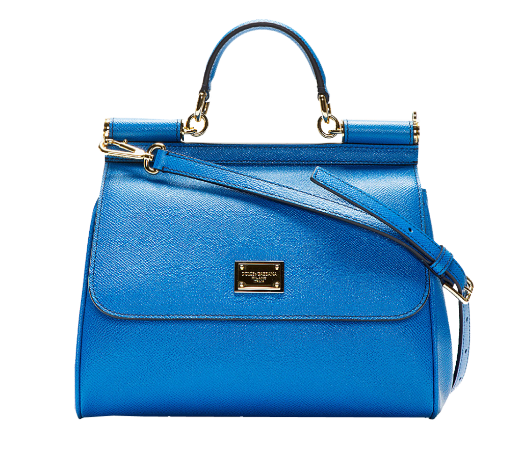 Dolce Gabbana Royal Blue Leather Miss Sicily Small Shoulder Bag