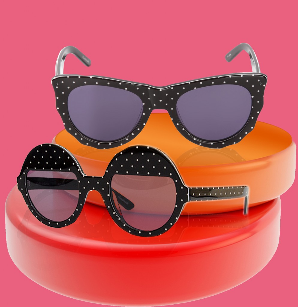 Ksubi  black and white polka dot sunglasses