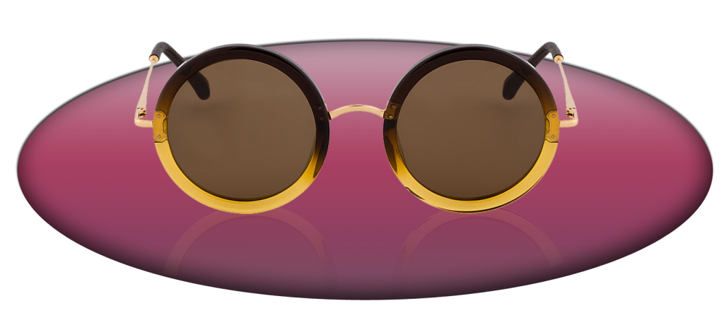 The Row Brown Yellow Gradient Tea Shade Sunglasses
