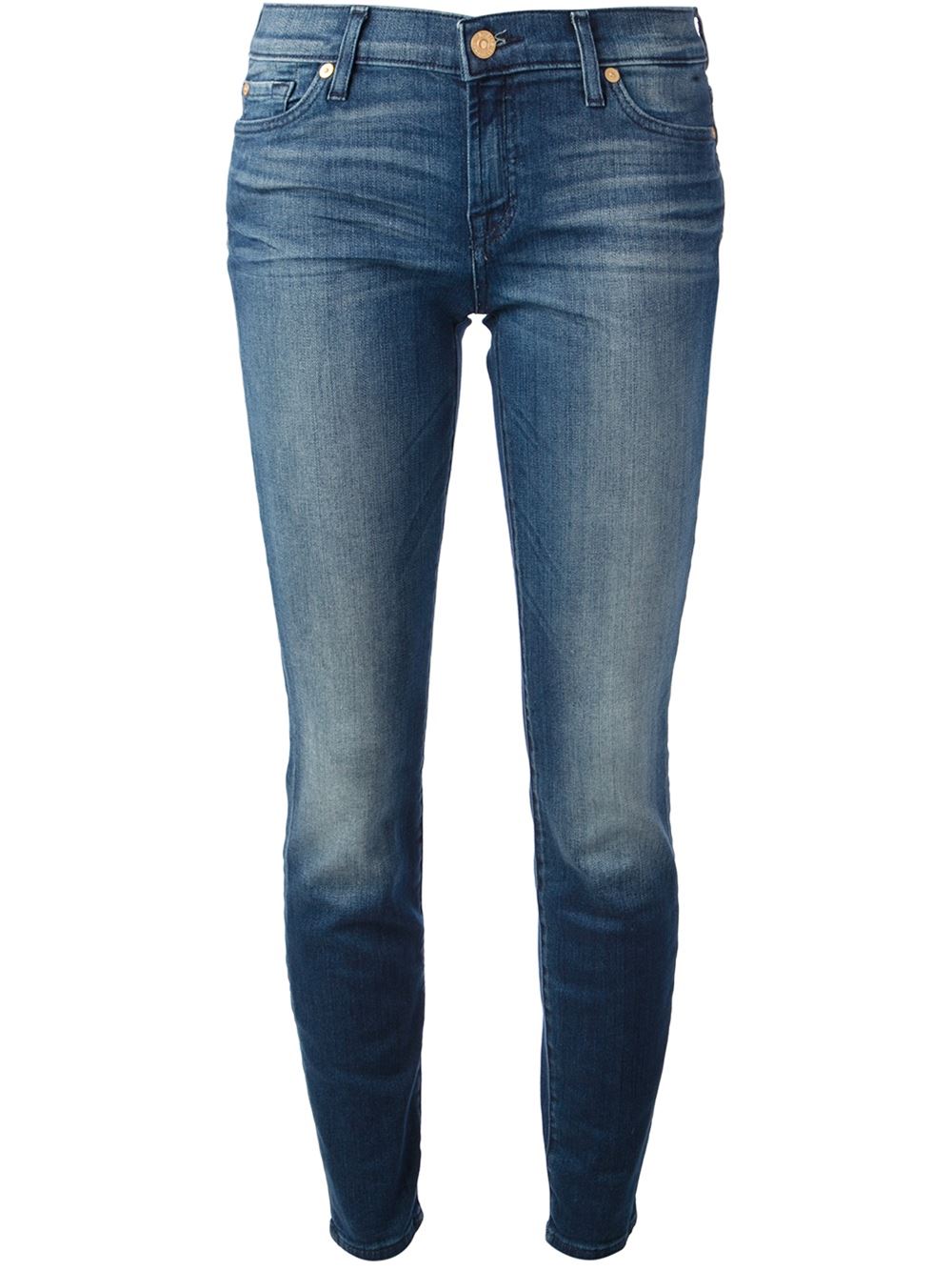 Blue cotton blend The Skinny jean from 7 For All Mankind