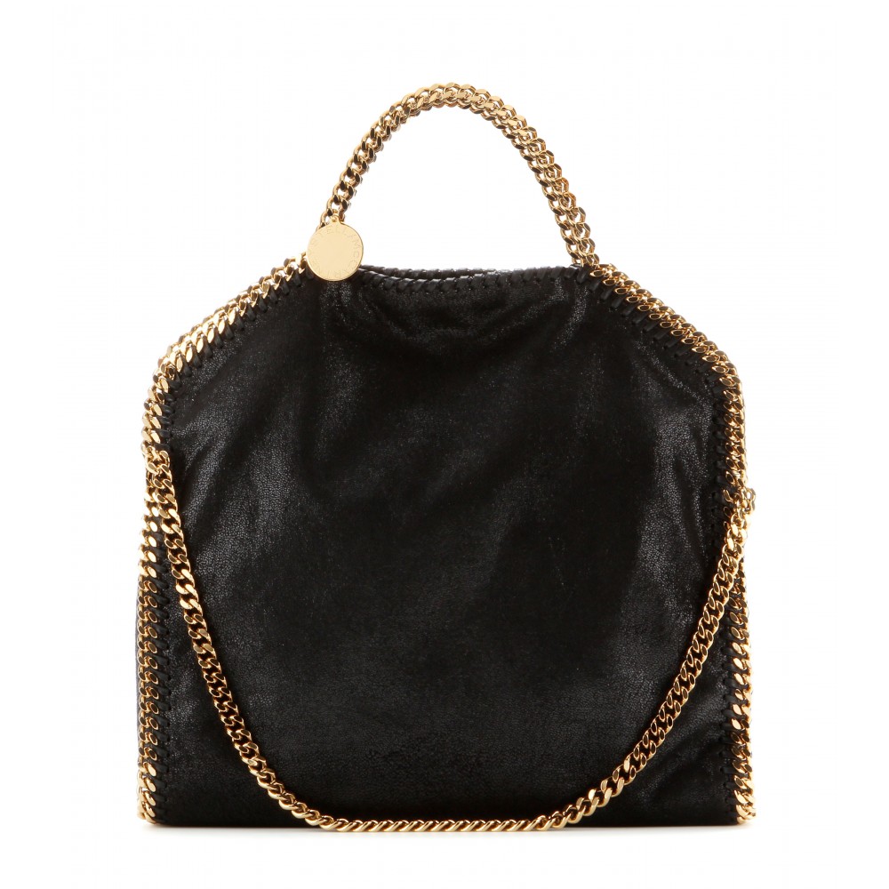 Stella McCartney black gold Falabella Small shoulder bag