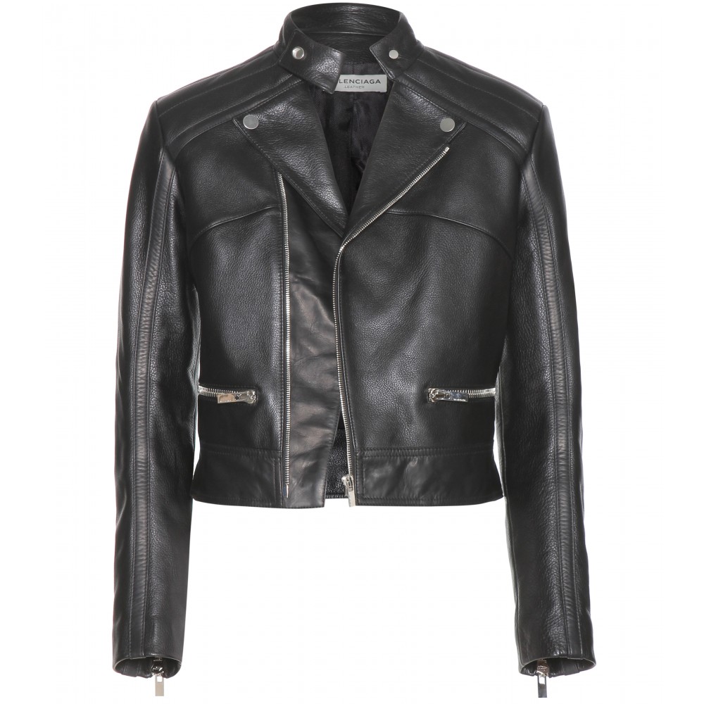Balenciaga black leather jacket