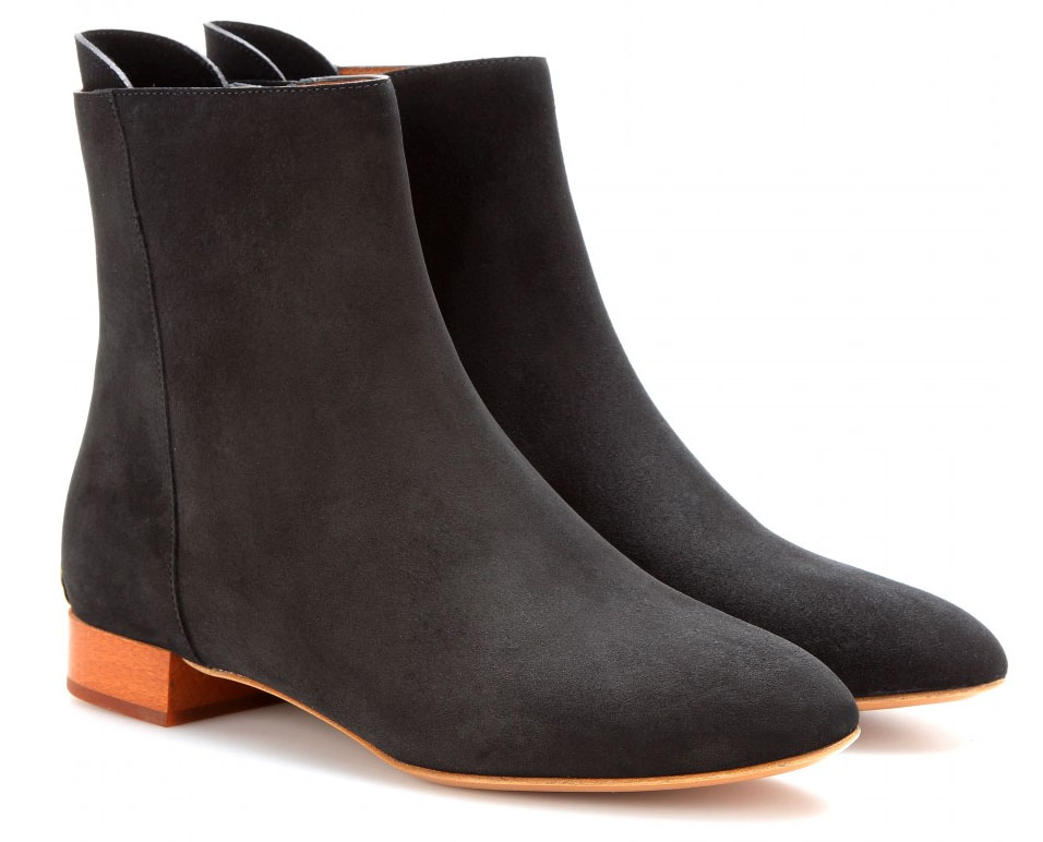 Chloe black suede ankle boots