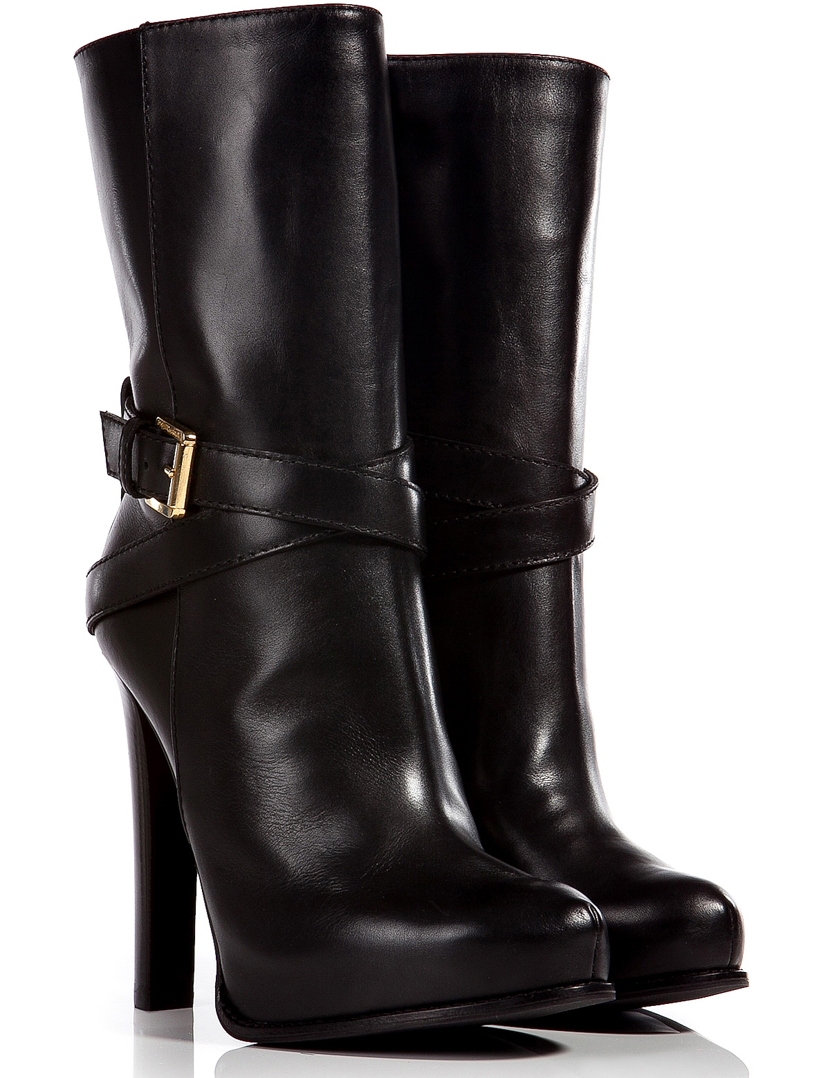 DSQUARED2 black leather ankle boots