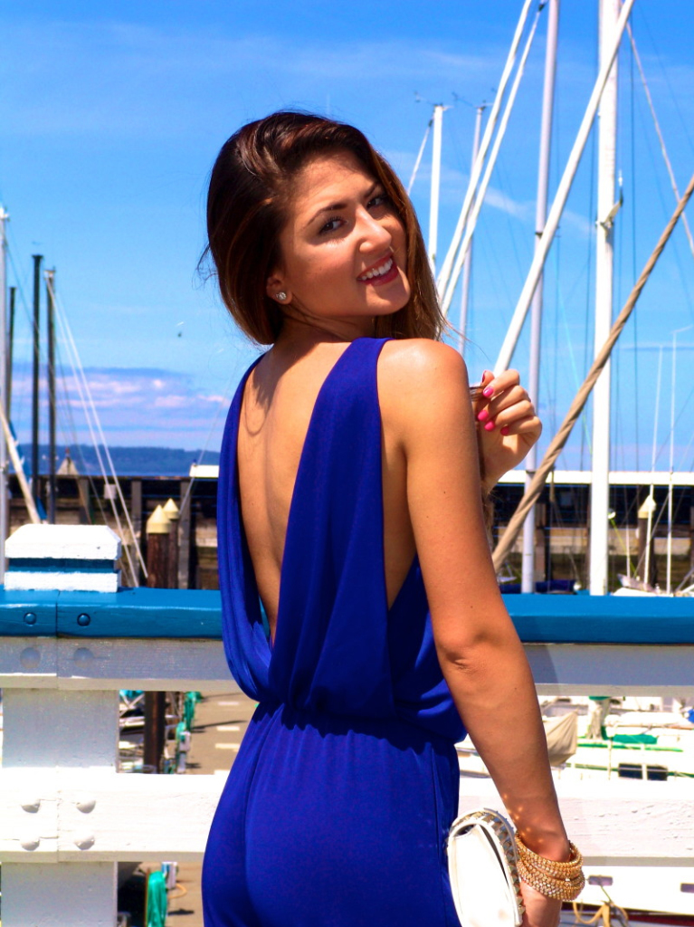 Gergana Ivanova blue bliss blue jumpsuit july 2014