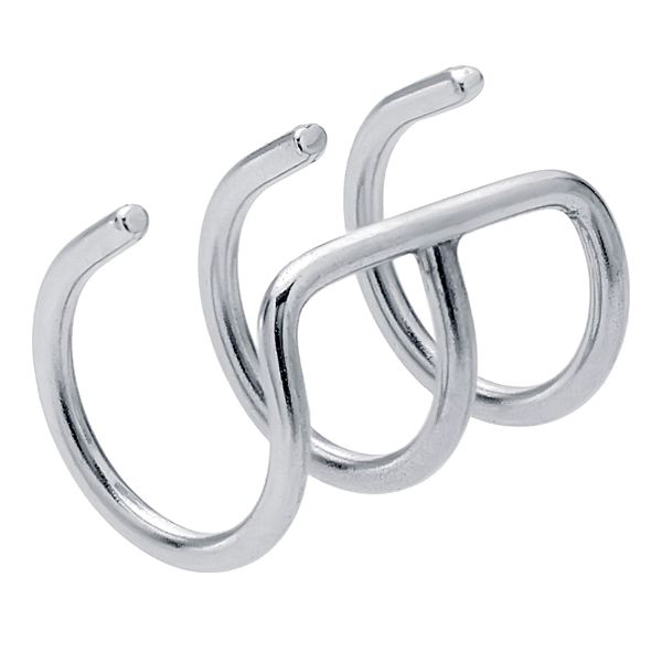 Fresh trends Triple Steel Illusion Non Piercing Cartilage Earring or Lip Ring