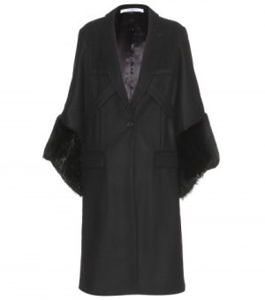 Givenchy Wool Coat With Fur Trim