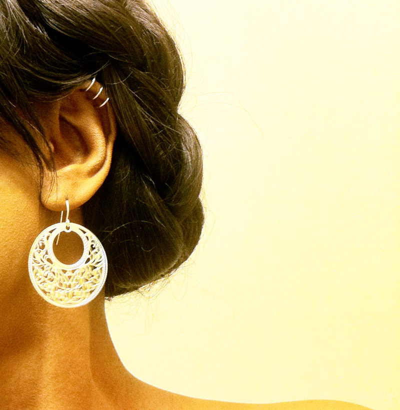 Real pic of Fresh trends Triple Steel Illusion Non Piercing Cartilage Earring or Lip Ring 3