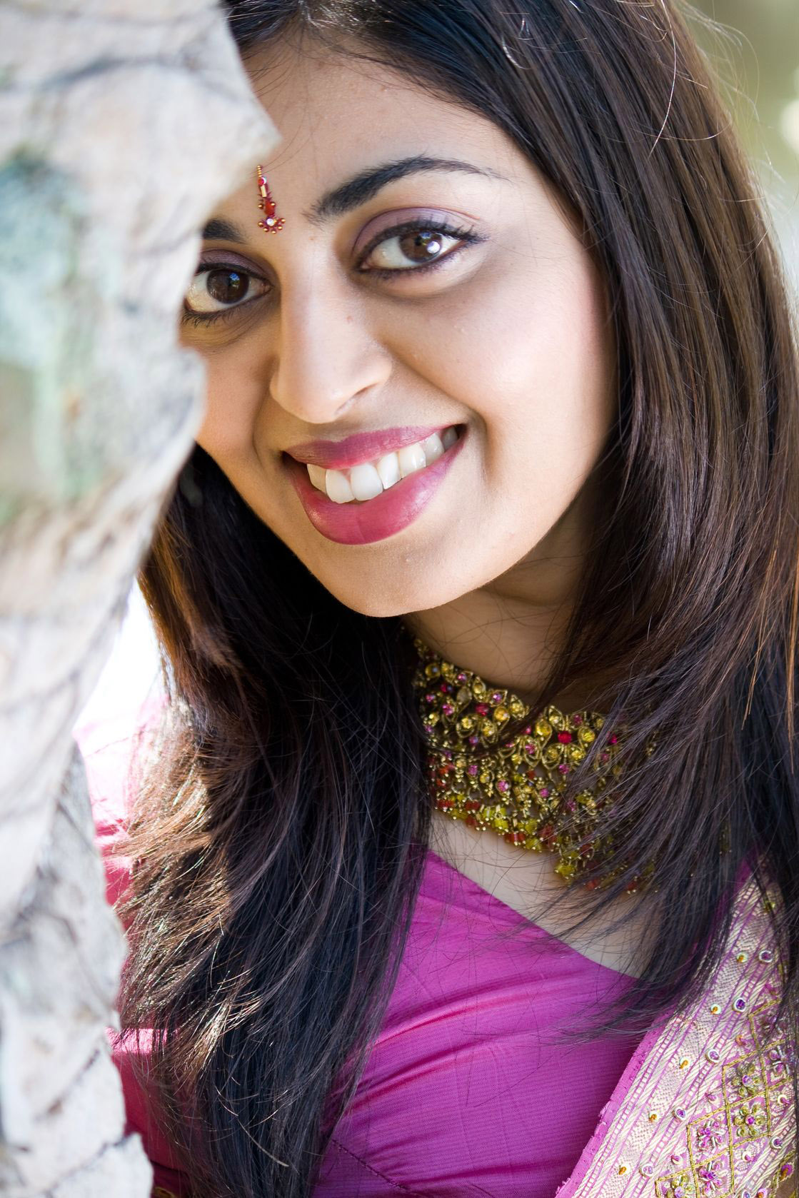 closeup of beautiful indian woman