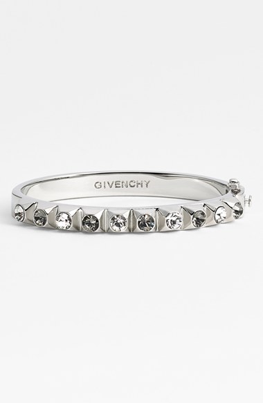 Givenchy Crystal Stud Hinge Bangle (Nordstrom Exclusive) Silver/ Crystal/ Bdi One Size
