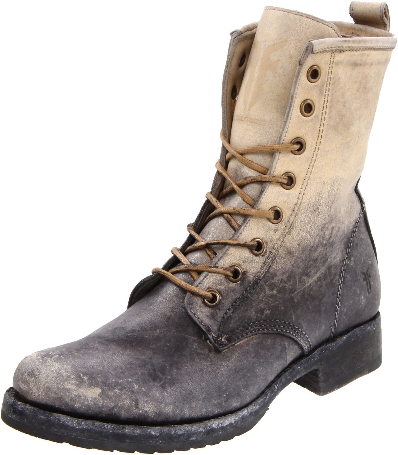 FRYE Womens Veronica Combat Boot stone stone washed