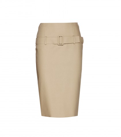 Alexander McQueen Cotton-twill Pencil Skirt