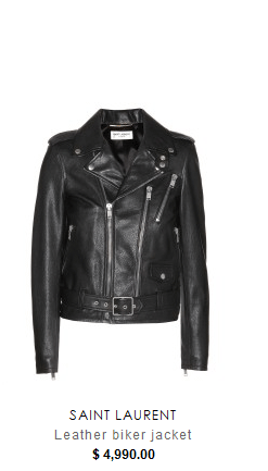 Saint Laurent Leather biker jacket $4,990.00