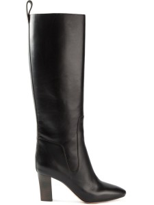 Chloé black leather knee high boots