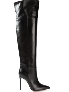 Gianvito Rossi Madison black leather knee high boots