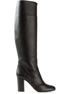 Lanvin Black calf leather knee high boots
