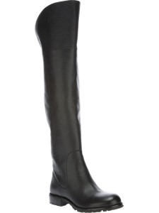 Marc By Marc Jacobs round toe black leather knee high boots