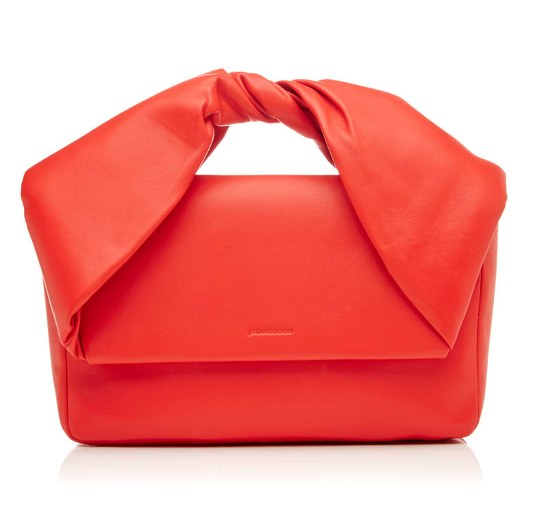 J.W. Anderson Twisted red clutch purse