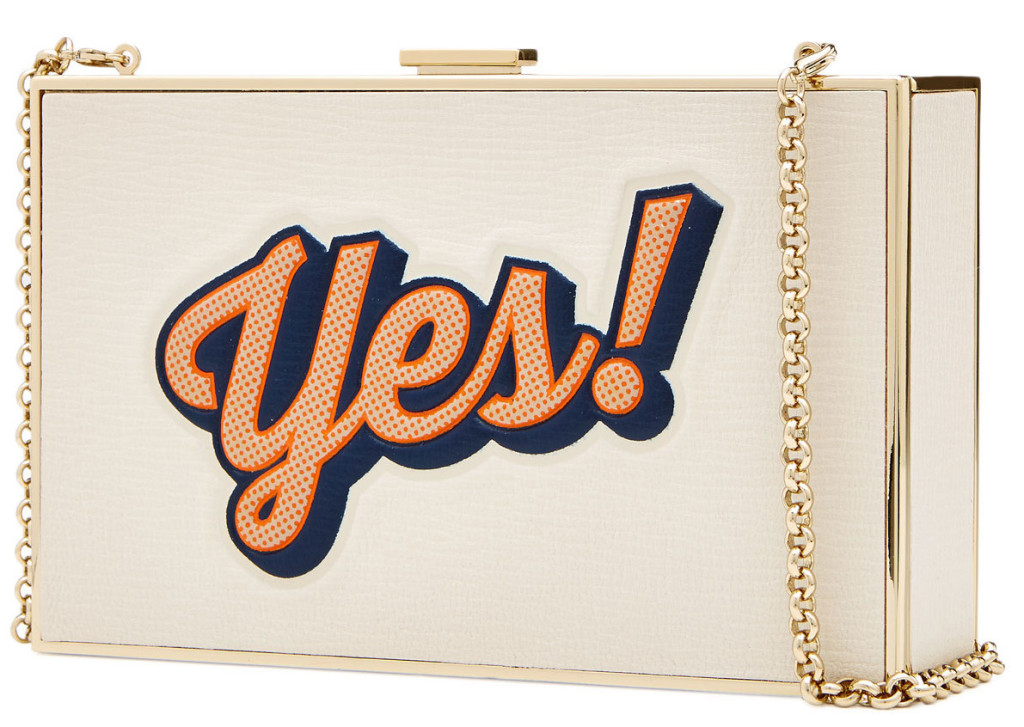 ANYA HINDMARCH Imperial Yes-No Leather Box Clutch