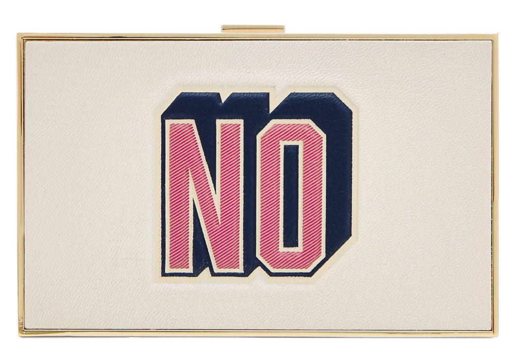 ANYA HINDMARCH Imperial Yes-No Leather Box Clutch