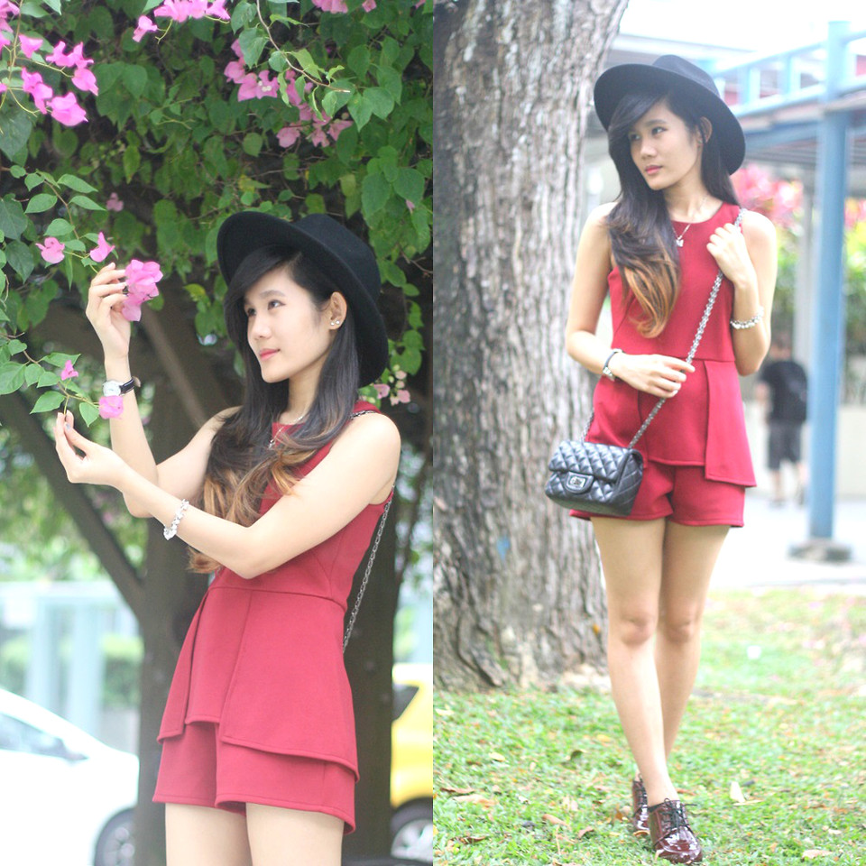  Meliana Chen Indonesia wearing red romper