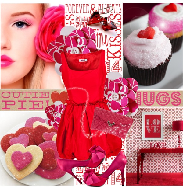 Cute in Red and Pink by allib4sho featuring luichiny heels