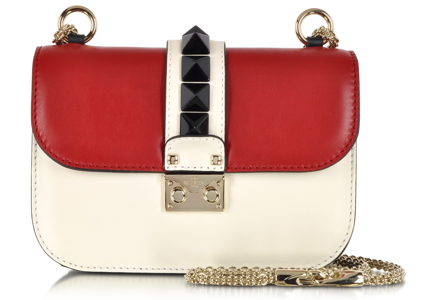 Valentino red white Small Chain Shoulder Bag