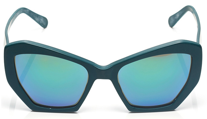 Brasilia Mirrored-Lens Acetate Sunglasses Prism