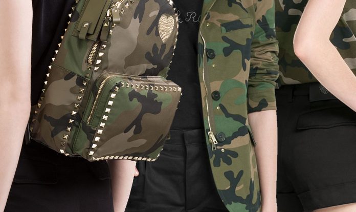 Valentino camouflage bag jacket top sneakers jumpsuit