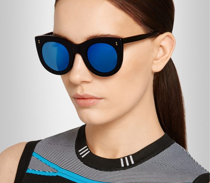 Illesteva Boca cat-eye acetate mirrored sunglasses