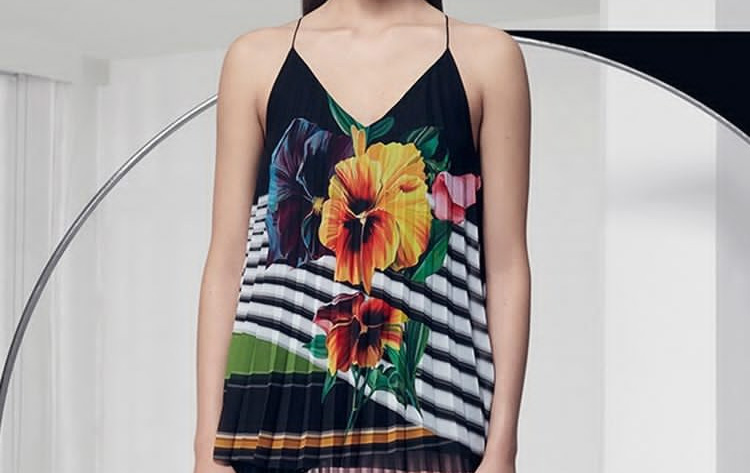 Mary Katrantzou stripe floral print Asis tank top