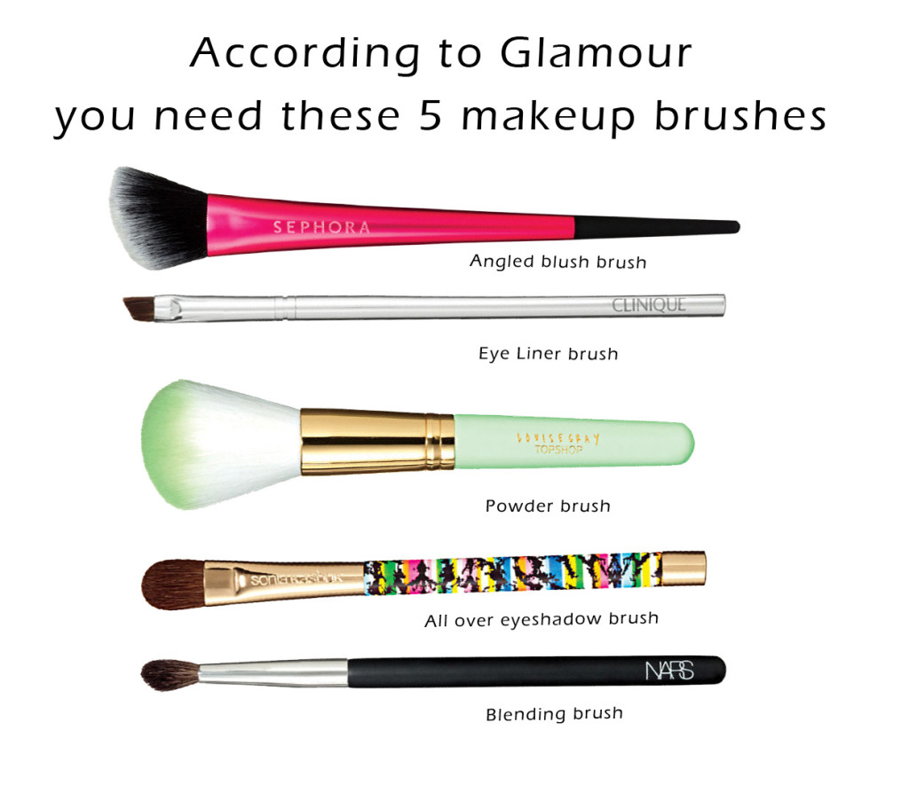 the 5 makeup brushes you need according to Glamour