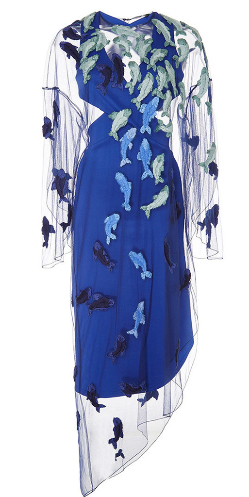 Alena Akhmadullina blue Embellished Overlay Dress