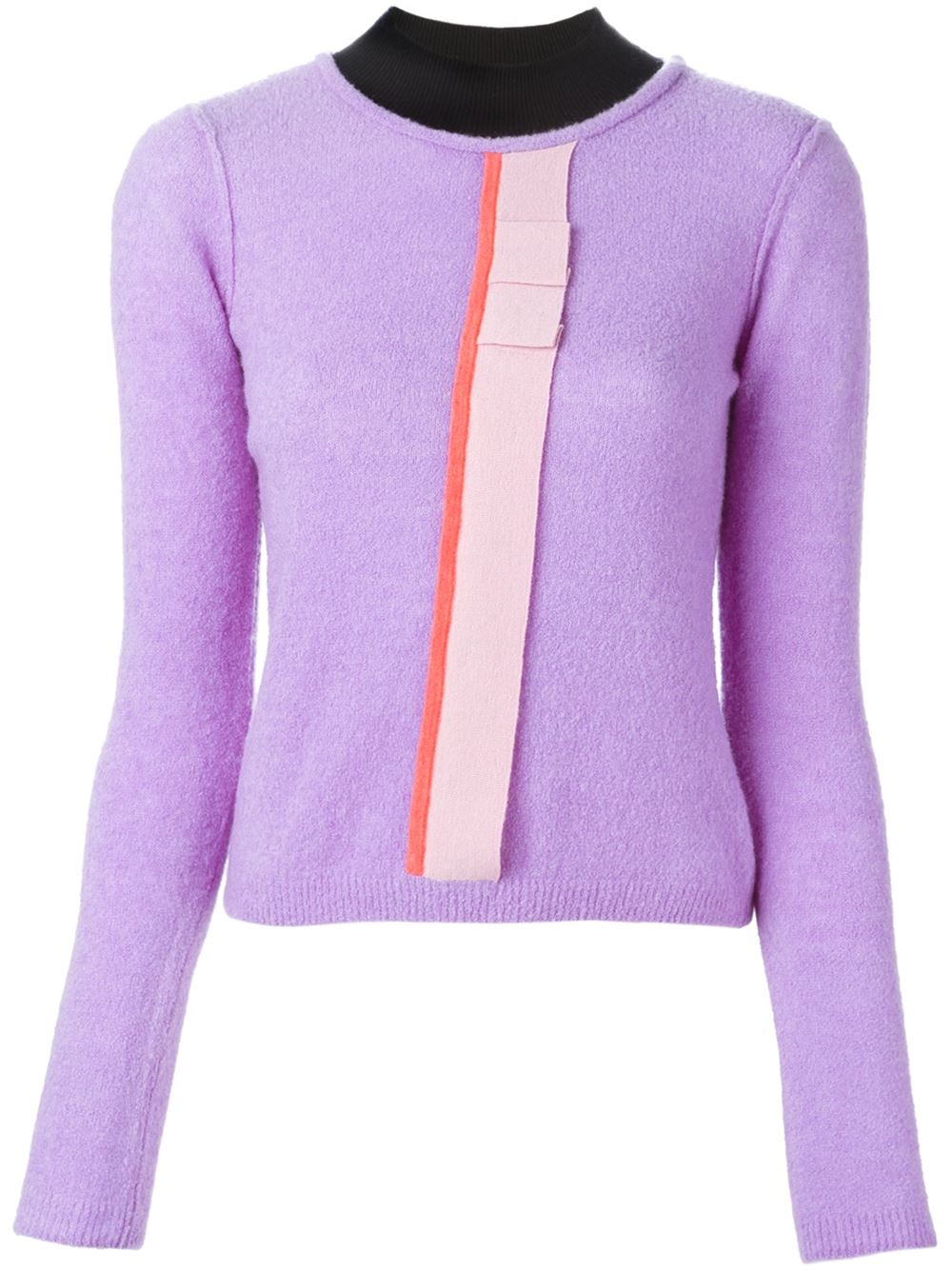 Roksanda Ilincic Lilac and blush pink cashmere-wool-silk blend Fletcher sweater
