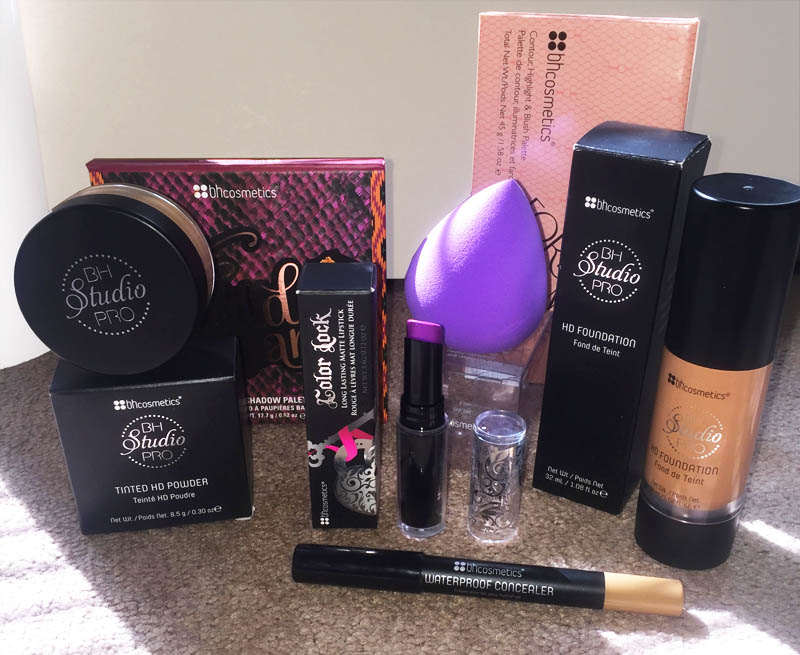 BH Cosmetics studio pro hd foundation powder beauty sponge concealer matte lipstick eye shadow contour highlight kit