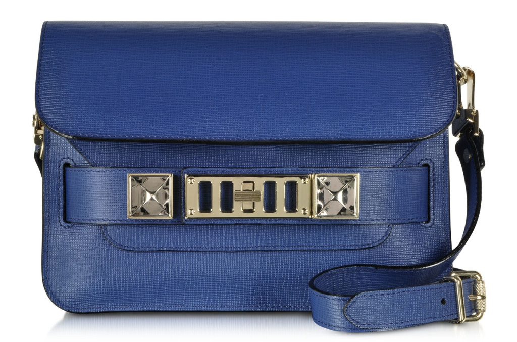 Proenza Schouler PS11 Mini Classic Saffiano Leather Shoulder Bag ultramarine blue