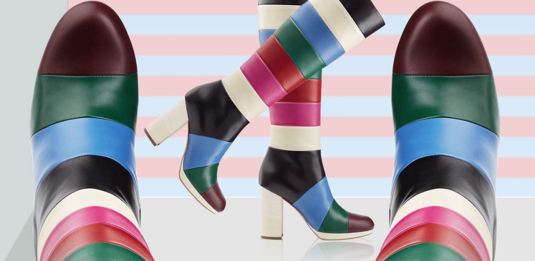 Valentino color block knee high boots outfit ideas how to wear