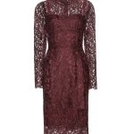 Dolce and Gabbana long sleeved violet Floral lace dress 3495 dollars