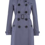 Blue Burberry trench coat – indigo slate charcoal double breasted