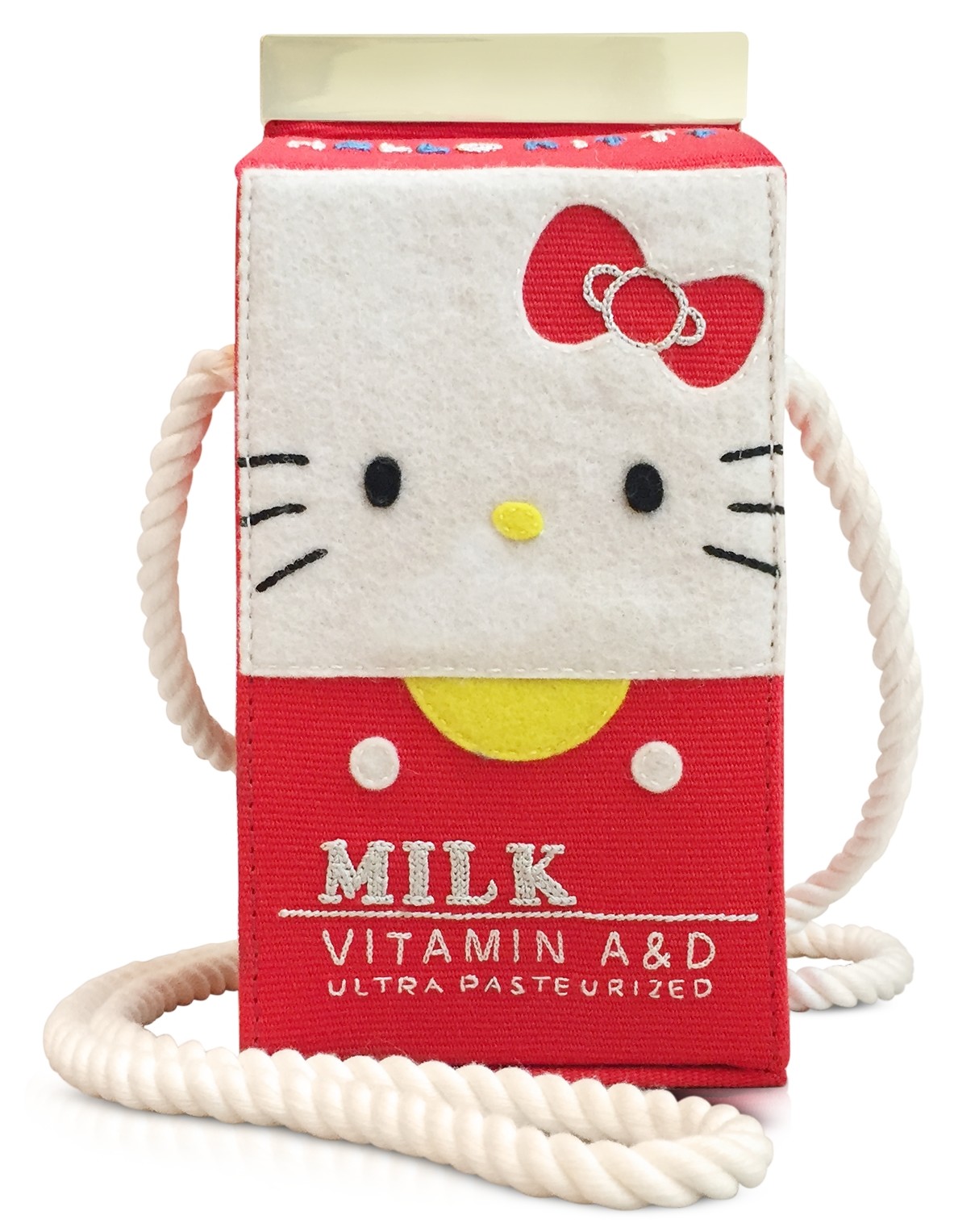 milk box bag - Olympia Le-Tan Face Cotton Milk Box Shoulder Bag 